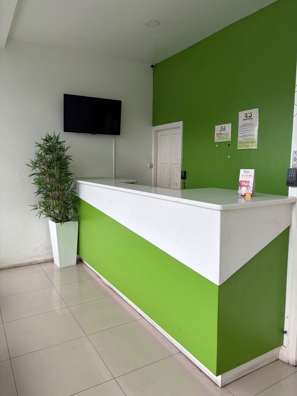 The front desk inside Repair Center Jamaica